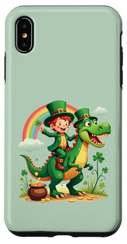 Lucky Leprechaun Reiten Dinosaurier St. Patrick's Day Kostüme Hülle für iPhone XS Max von Lucky Leprechaun Riding Dinosaur St. Patricks tees