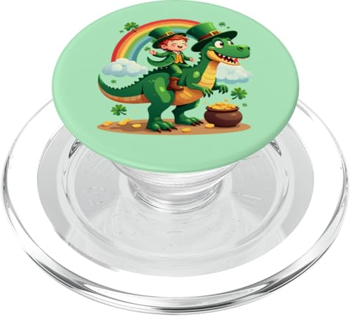 Lucky Leprechaun Reiten Dinosaurier St. Patrick's Day Kostüme PopSockets PopGrip für MagSafe von Lucky Leprechaun Riding Dinosaur St. Patricks tees