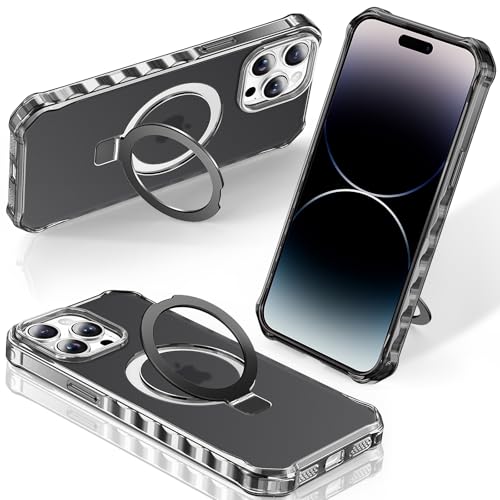 Lufanbis Entworfen für iPhone 14 Pro Max Hülle mit magnetischem Ständer, [Fallschutz in Militärqualität] [Wellenrahmenform] Schlanke, matte Rückseite, stoßfeste Handyhülle für iPhone 14 Pro Max 17 cm von Lufanbis