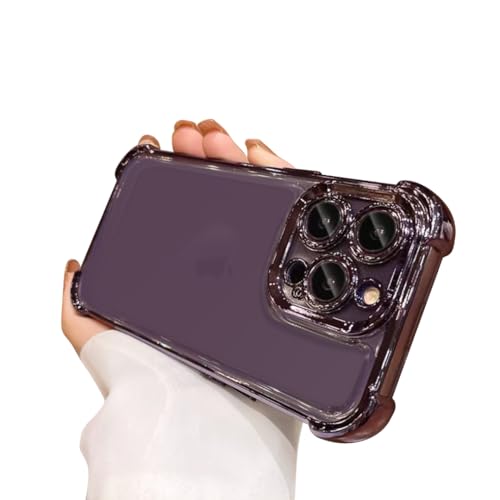 Luhuanx Hülle Für iPhone 16 Pro Max Hülle, Entworfen Für Apple 16 Pro Max Handyhülle Mit Vier Ecken Anti Fall Design und Full Camera Objektiv (Purple) von Luhuanx