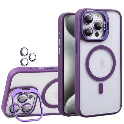 Luhuanx Magnetische Hülle für iPhone 16 Pro Max 6,9 Zoll [Kompatibel mit MagSafe] mit Kamera Stabiler Drehpunkt Schutzhülle für 16 ProMax Frauen Mädchen Männer (Crystal Purple) von Luhuanx