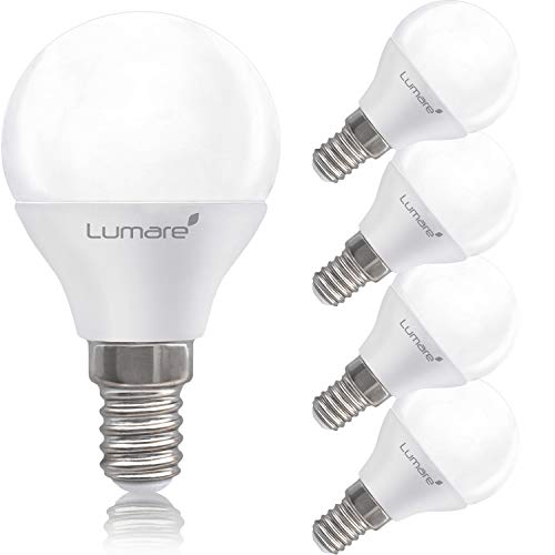 Lumare LED Lampe 5W G45 Tropfenform | Fassung E14 LED Warmweiß 2700K Leuchtmittel | 470 Lumen Glühbirnen | Ersetzt 40W Birnen | Licht Abstrahlwinkel 270° | 5er Set von Lumare
