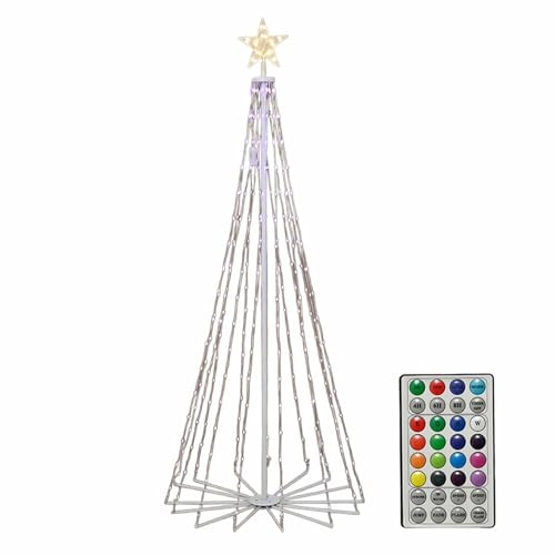 Lumineo Weihnachtsbaum 490772 LED Außenbeleuchtung Mehrfarbig 60 x 60 x 150 cm von Lumineo