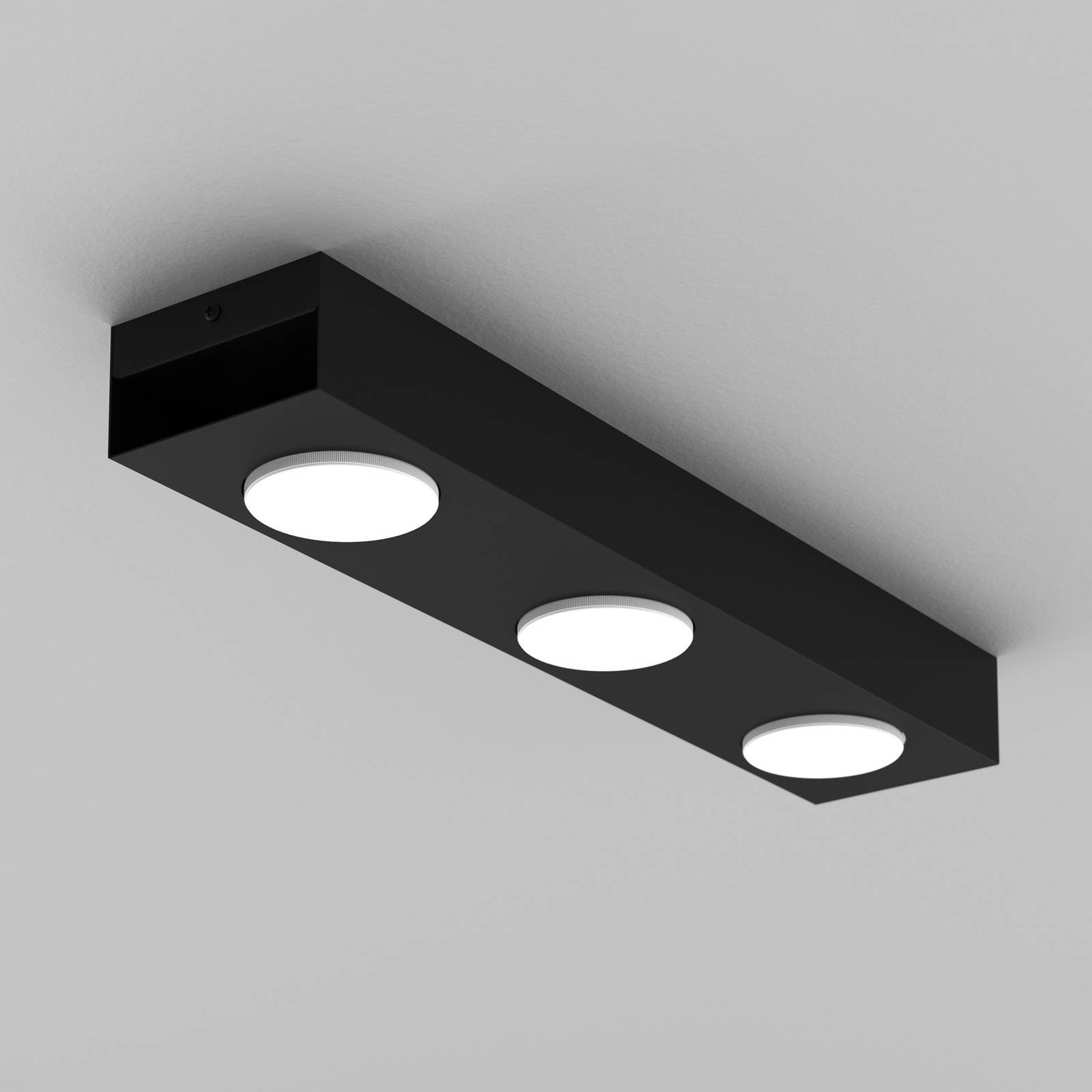 Downlight Ian in Schwarz, dreiflammig von Luminex