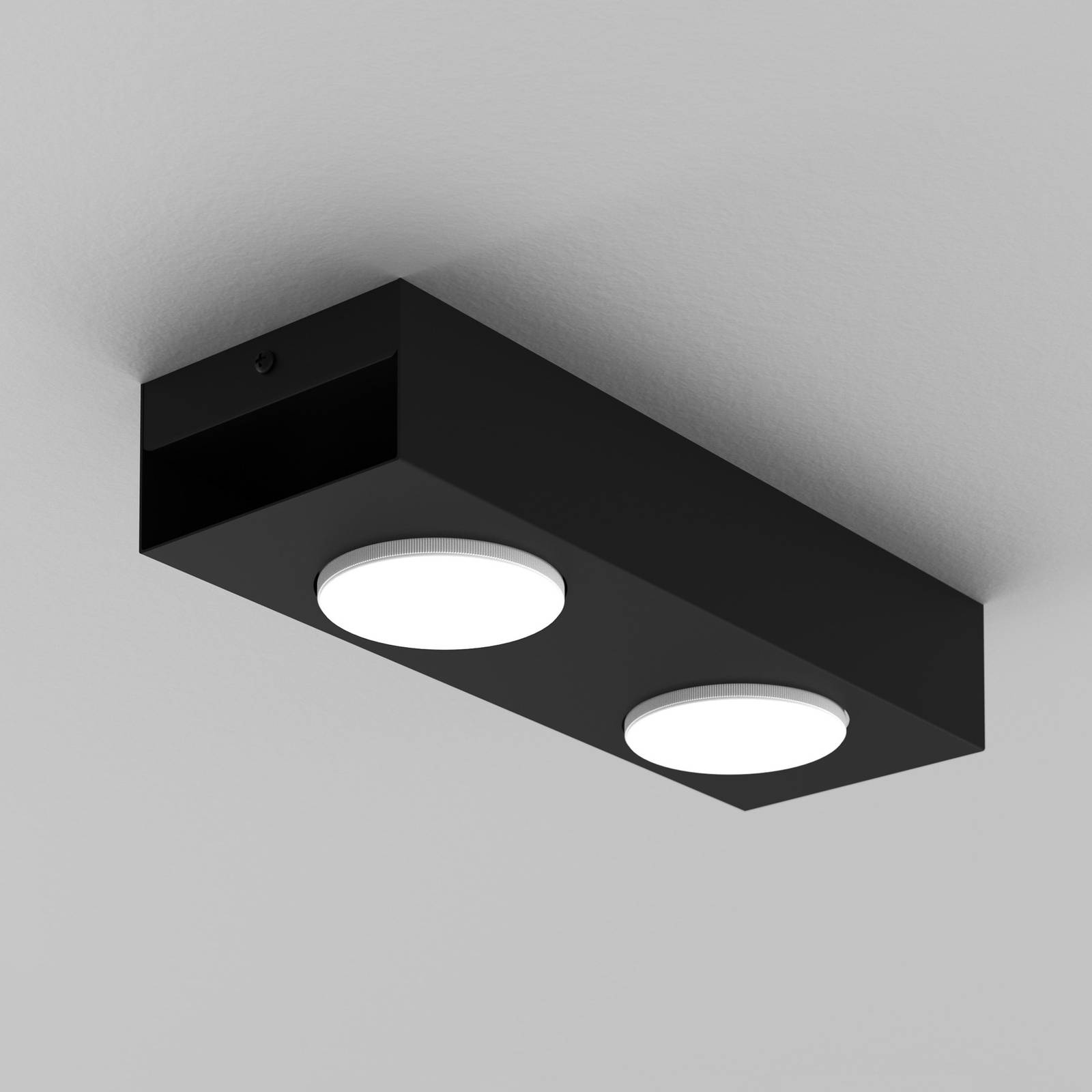 Downlight Ian in Schwarz, zweiflammig von Luminex