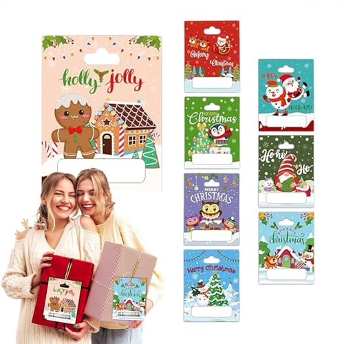 8 Stück Weihnachtskarten – Weihnachtsschmuck Dekorationen Postkarte | Grußkarten mit lebendigen Designs | Weihnachtsbaumschmuck | langlebige Weihnachtspostkarte für Familie, Freunde, Kollegen von Lumiscent