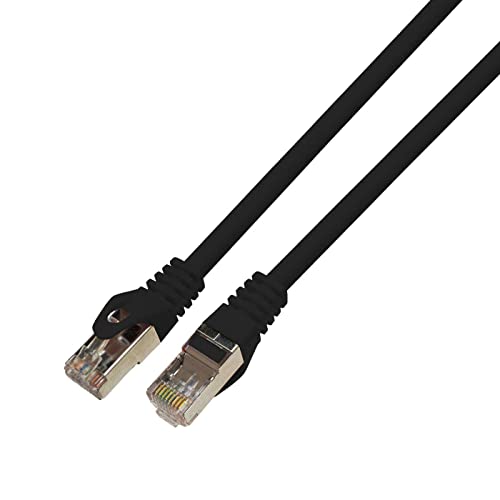 Lumonic 0,5m RJ-45 Netzwerkkabel Patchkabel CAT7 Schwarz S/UTP Ethernet DSL LAN CAT.7 von Lumonic