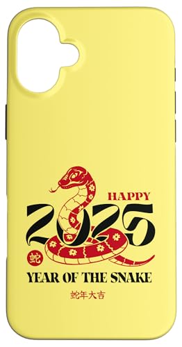 Hülle für iPhone 16 Plus Frohes chinesisches Neues Jahr der Schlange 2025 Männer Frauen Kinder von Lunar New Year 2025 Chinese Tee Shop