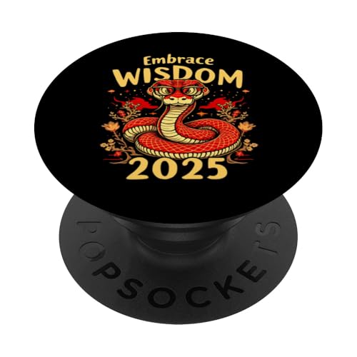 Embrace Wisdom 2025 Mondneujahr 2025 PopSockets Klebender PopGrip von Lunar New Year 2025 Gifts & Chinese Zodiac Gifts