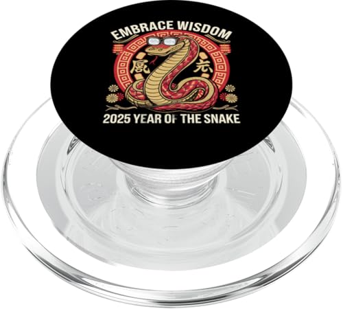 Embrace Wisdom Mondneujahr 2025 Das Jahr der Schlange PopSockets PopGrip für MagSafe von Lunar New Year 2025 Gifts & Chinese Zodiac Gifts