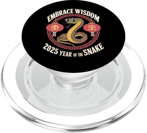 Embrace Wisdom Mondneujahr 2025 Jahr der Schlange PopSockets PopGrip für MagSafe von Lunar New Year 2025 Gifts & Chinese Zodiac Gifts