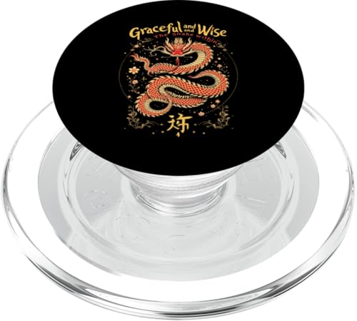 Mondneujahr 2025 Jahr der Schlange anmutig und weise PopSockets PopGrip für MagSafe von Lunar New Year 2025 Gifts & Chinese Zodiac Gifts