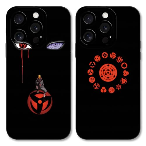 2 Stück Handyhülle für Apple iPhone 13 Pro Hülle 6.1 Zoll, Anime Naruto Akatsuki mit Muster Designs Manga Mädchen Junge Case Schutz Schutzhülle Stoßfest TPU Weich Ultra Dünn Cover Überlegener Schutz von LunarDrift