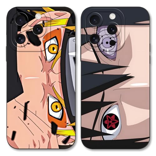 2 Stück Handyhülle für Samsung Galaxy S23 Ultra 5G Hülle 6.8 Zoll, Anime Naruto Uchiha Itachi mit Muster Designs Manga Mädchen Junge Case Schutz Schutzhülle Stoßfest TPU Weich Ultra Dünn Cover von LunarDrift