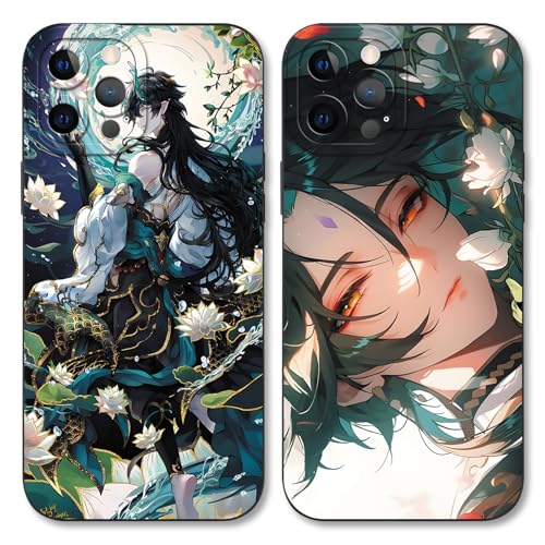 2 Stück Handyhülle für Xiaomi 11T(5G) Hülle 6.67 Zoll, Anime Spiel Genshin Impact Xiao Manga Anime künstlerische Ästhetik mit Motiv Designs Case Schutzhülle Stoßfest TPU Weich Ultra Dünn Cover von LunarDrift