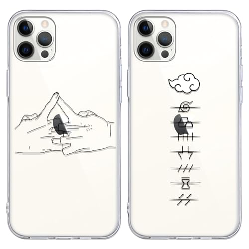 2 Stück transparent Handyhülle für Samsung Galaxy S20 Plus Hülle 6.7'', Anime Naruto Aesthetic Collection mit Muster Designs Manga Mädchen Junge Casehülle Stoßfest TPU Weich Ultra Dünn Cover von LunarDrift