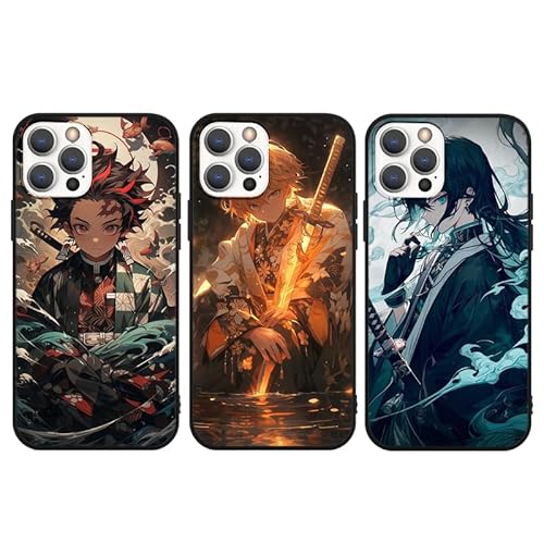 3 Stück Handyhülle für Samsung Galaxy A25 5G Hülle 6.5 Zoll, Anime Demon Slayer Kamado Tanjirou Zenitsu Muichirou Manga Muster Design Case Cartoons Schutzhülle TPU Silikon Charmant für Jungen von LunarDrift