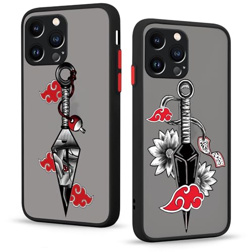 Handyhülle 2 Stück für iPhone 11 Hülle 6.1'' Anime Naruto Akatsuki Manga Mode Muster Design Case Stoßstangenschutz Schutzhülle Stoßfest TPU Silikon Weich Ultra Dünn Cover von LunarDrift