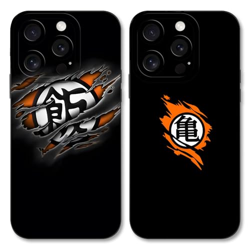 LunarDrift 2 Stück Handyhülle für Oppo A40 / Oppo A40m Hülle 6.67'', Anime Dragon Ball DBZ Guko mit Muster Designs Manga Mädchen Junge Case Schutz Schutzhülle Stoßfest TPU Weich Ultra Dünn Cover von LunarDrift