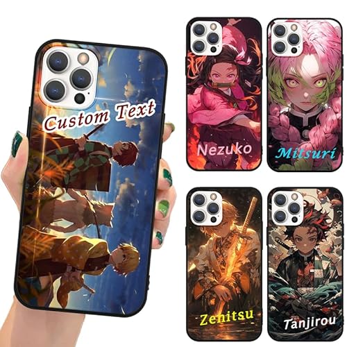 Personalisierte Handyhülle für OPPO A94(4G)/F19 Pro/Reno5 Lite/Reno5 F Hülle 6.43'', Anime Demon Slayer Kamado Tanjirou Nezuko Zenitsu Inosuke Giyuu Shinobu Manga Muster Text Custom Schutzhülle TPU von LunarDrift