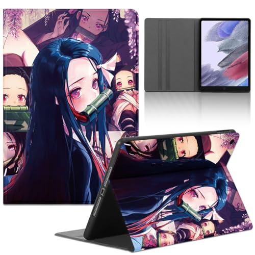 Tablet-Schutzhülle für Apple iPad Pro 11 2018/iPad Pro 11 2020/2021 11'' Hülle, Demon Slayer Kamado Nezuko Anime-Manga Muster, Hüllen PU-Leder, Folio-Rückseite, Funda Back Cover für Frauen Männer von LunarDrift