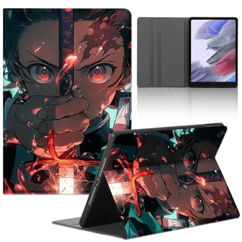 Tablet-Schutzhülle für Huawei MatePad 11 (2023)/MatePad 11 Wi-Fi 11'' Hülle, Demon Slayer Kamado Tanjirou Anime-Manga Muster, Hüllen PU-Leder, Folio-Rückseite, Funda Back Cover für Frauen Männer von LunarDrift