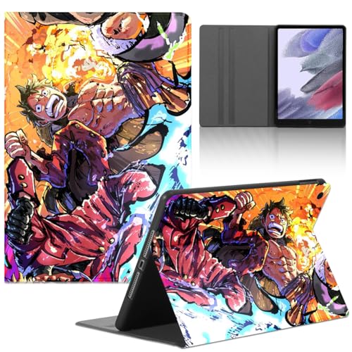 Tablet Hülle für Samsung Tab A9+ (SM-X210/SM-X215/SM-X216) 11,0'', Anime Gear 5 Nika Luffy Ultradünn Halten Sie vorne Schutzhülle PU Leder Flip Multi-Winkel Verstellbar Ständer Tablet Folio von LunarDrift