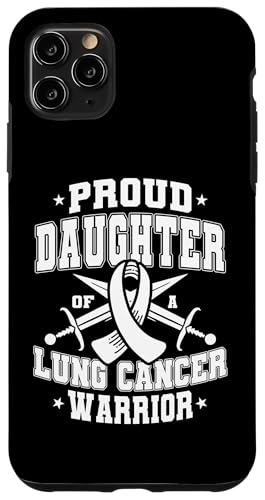 Hülle für iPhone 11 Pro Max Stolze Tochter eines Lungenkrebses Kriegerunterstützung, weißes Band von Lung Cancer Awareness Month Support Design