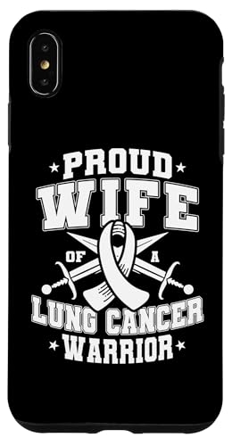 Hülle für iPhone XS Max Stolze Frau eines Lungenkrebskriegers, weißes Band von Lung Cancer Awareness Month Support Design