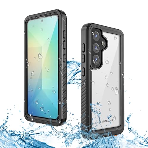 Lunivop Kompatibel mit Samsung Galaxy S25 Hülle 15,5 cm (6,16 Zoll) 2025, wasserdicht, staubdicht, IP68 unter Wasser, transparenter integrierter Displayschutz, Umhängeband, Tauchen, Schwimmen, von Lunivop