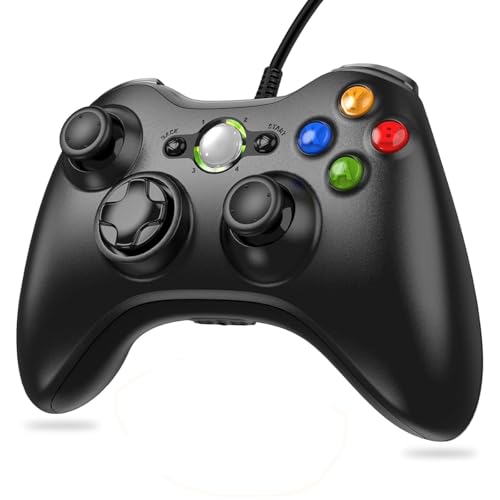 Lunriwis Xbox 360 Controller, Xbox 360 Gamepad, PC Gaming Joystick (mit USB Kabel) für Microsoft Xbox 360 und PC (Windows 7/8/10/XP) von Lunriwis