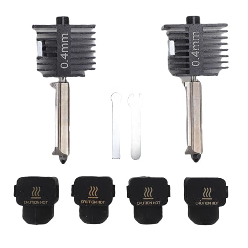 2 Pack Print Head Hot End Kit, 0,4 Mm Gehärteter Edelstahl -Druckkopf -Extruder -Heißende Kit mit 4pcs Silikonabdeckung für 3D -Drucker 2 Pack Print Head Hot End Kit, 0,4 Mm Gehärteter Edelstahl -Druckkopf -Extruder -Heißende Kit mit 4pcs Silikonabdeckung für 3D -Drucker von Luocute
