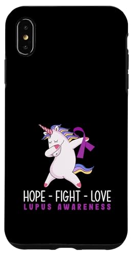 Hülle für iPhone XS Max Hope Fight Love Lupus Bewusstsein Einhorn Kunst von Lupus Awareness Support Strength Apparel Gifts