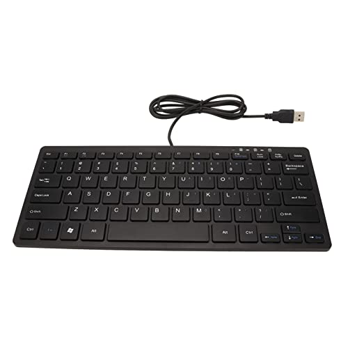 Luqeeg USB Verdrahtete Tastatur, 78 Tasten Ultra Thin Tragbare Anti Rutsch Mute Tastatur, Schlüssellebensdauer für Zehn Millionen Klicks, Schnelle Antwort Scherenart Tastatur von Luqeeg