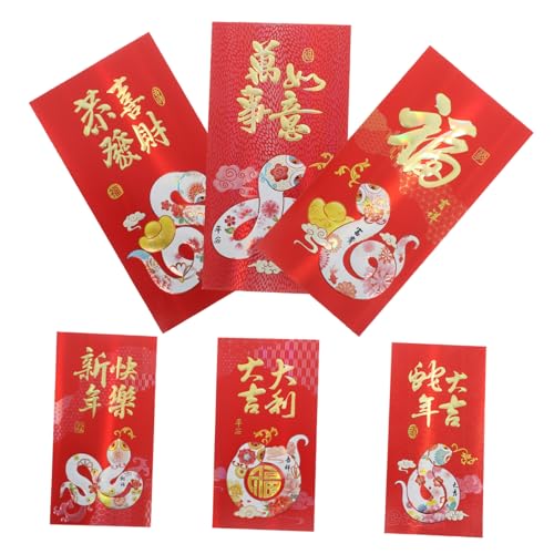 6st Rotes Paket Roter Umschlag Chinesische Rote Umschläge Neujahr Hong Bao Neujahrs-hong-bao-paket Geldumschläge Chinesische Umschläge Für Geld Geldhalter Für Bargeld Papier Lurrose von Lurrose