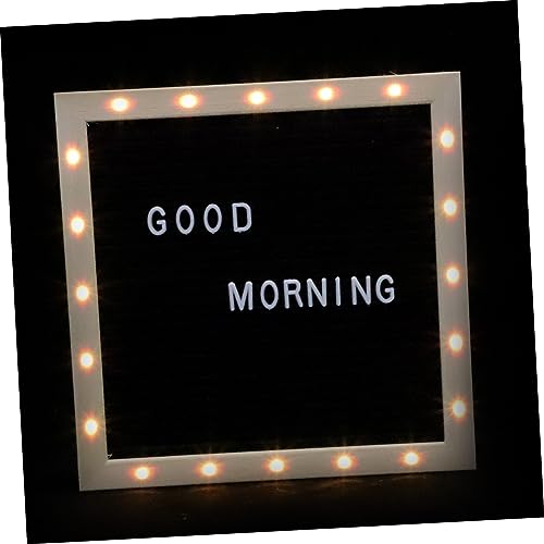 Lurrose 1 Satz Filz-Message-Board led-light write board Holztafel Buchstabenset tischtafel großes Whiteboard Anzeige Briefe Zu Nachrichtentafel im Büro Message Board mit LED gefühlt Black von Lurrose