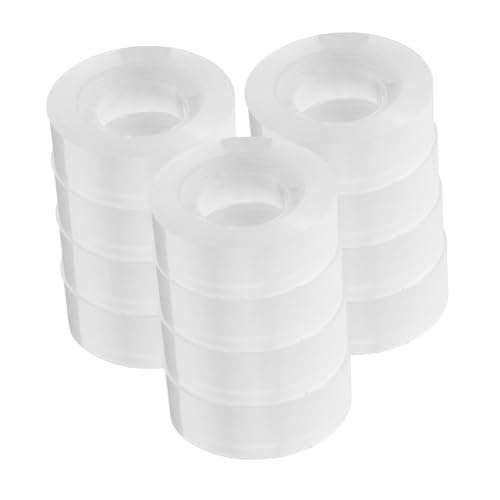 Lurrose 12 Rollen Transparentes Klebeband, Stark Haftendes Geschenkband Für Büro, Zuhause, Schule, Verpackungsmaterial Für Heimwerkerprojekte, Versiegelungsumschläge, 1,8 Cm X 30 M Lurrose 12 Rollen Transparentes Klebeband, Stark Haftendes Geschenkband Für Büro, Zuhause, Schule, Verpackungsmaterial Für Heimwerkerprojekte, Versiegelungsumschläge, 1,8 Cm X 30 M von Lurrose