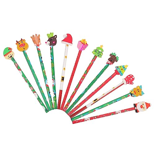 Lurrose 12 Stück Weihnachtsbleistift stempelstifte für weihnachtliche kleinigkeiten Bunte Kinderstifte süße bleistifte tragbare Schreibwaren Bleistifte Gastgeschenke für Holz Lurrose 12 Stück Weihnachtsbleistift stempelstifte für weihnachtliche kleinigkeiten Bunte Kinderstifte süße bleistifte tragbare Schreibwaren Bleistifte Gastgeschenke für Holz von Lurrose