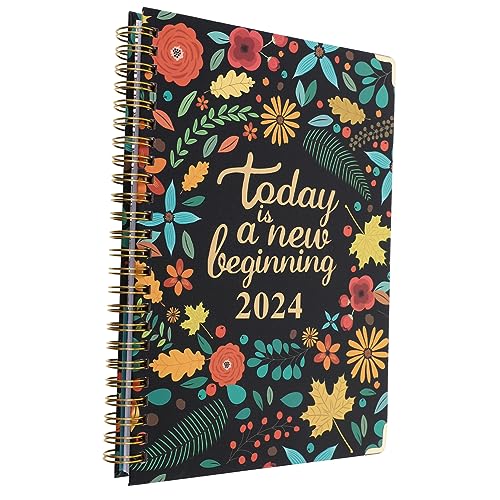 Lurrose 2024 Profi Budgetplaner Veranstalter Zeitschrift Agendaplaner das Notizbuch Mini journal notebook daily planer spiral notebook Studenten Agenda Notizblock Bürobedarf Papier Orange von Lurrose