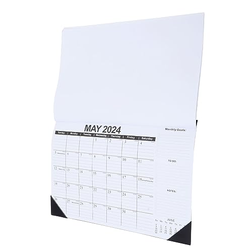 Lurrose 3 Stück 2023 Zeitplan 2022 tischkalender kalender schreibtisch Tagesplaner 2022 Wandplaner Kalender in englischer Ausgabe 2023–2024 Papierkalender doppeltes Offsetpapier Black von Lurrose