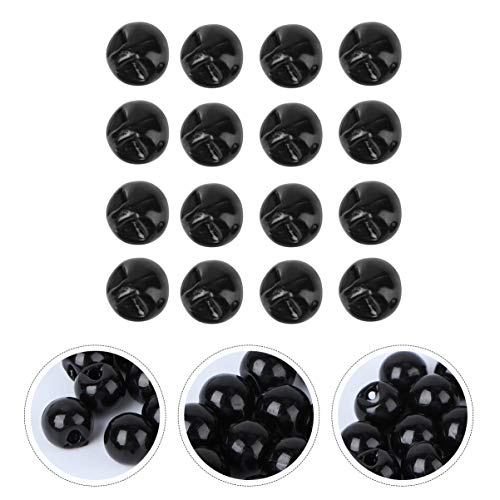 Lurrose 50 Stück Bunte Perlenknöpfe Mini-LED-Leuchten Puck Batterie Lichterkette Stifte schnappen vielzweckleiter knopersriegel dekorative Perlenschnallen Perlenschnallen- Abs Black von Lurrose