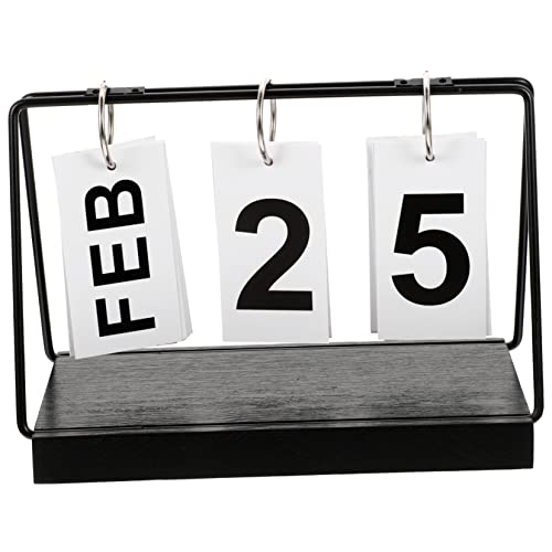 Lurrose Countdown-kalender Uhren Geburtstagskalender Zum Aufhängen Modern Heimdekoration Timer Großer Tischkalender Planke Schreibtischdekoration Jumbo Anzeige Dekorativ Puzzle Holz Black von Lurrose