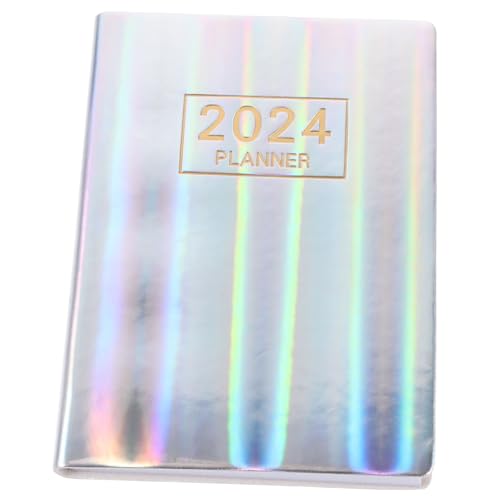 Lurrose Plan 2024 Werkzeug Mini Taschenkalender Planer-Aufkleber Geldplaner lernplaner studienplaner studenten planer tagebücher praktischer Tagesplaner Haushaltsnotizbuch Papier Silver von Lurrose