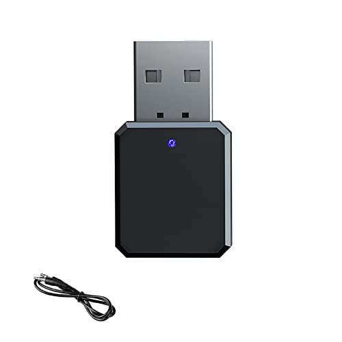 USB Bluetooth EmpfäNger 5.1 mit 3.5mm Audiokabel, Bluetooth Adapter, Audio Receiver, AUX/USB Dual Ausgang, luetooth Sender und Empfänger, für Kopfhörer, TV, Auto und Stereoanlage von Lusacy