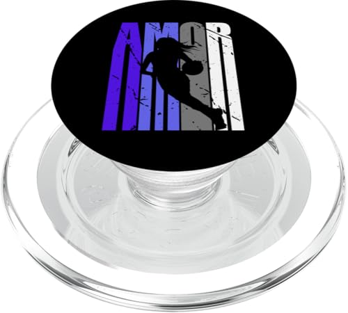 Amor Basketball-Fan, Vintage-Stil, Violett PopSockets PopGrip für MagSafe von Lush Basketball