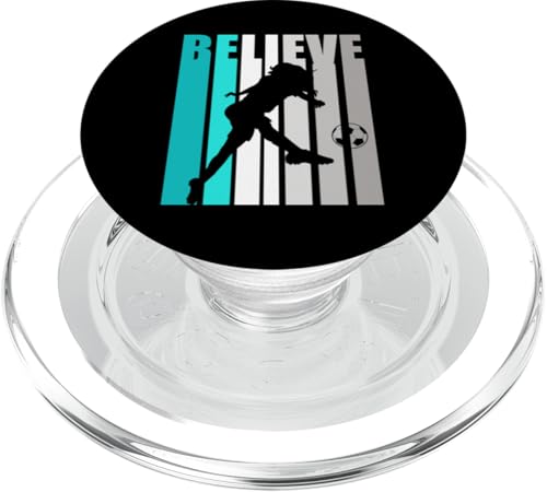 Türkis Believe Girls Soccer Birthday Loves To Football PopSockets PopGrip für MagSafe von Lush Soccer