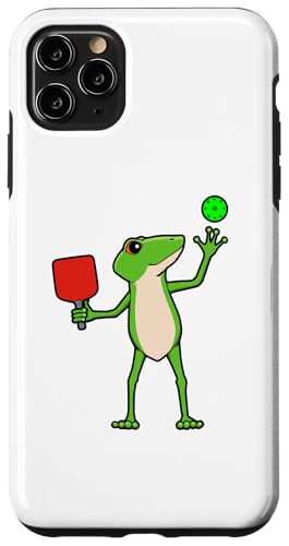 Hülle für iPhone 11 Pro Max Frosch beim Pickleball spielen Hobby Ballsportarten von Lustig Niedlich Ironisch Hobby Tiere