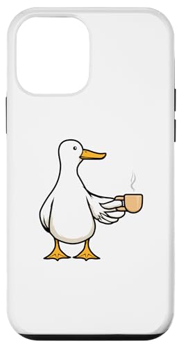 Hülle für iPhone 12 mini Ente Kaffee Büro Montag Faul Müde von Lustig Niedlich Ironisch Hobby Tiere