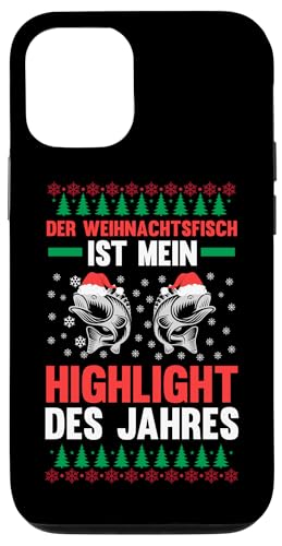 Hülle für iPhone 12/12 Pro Weihnachtsmann Angeln Weihnachtsfest Weihnachten von Lustige Angeln Weihnachtssprüche Für Angler