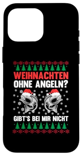 Hülle für iPhone 16 Pro Max Weihnachtsmann Angeln Weihnachtsfest Weihnachten von Lustige Angeln Weihnachtssprüche Für Angler